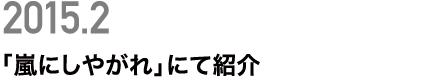 「嵐にしやがれ」にて紹介